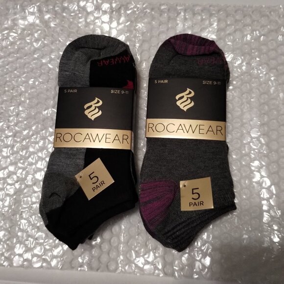10 PAIRS OF WOMENS ROCAWEAR LOW CUT SOCK-2 PACKS W/ 5 SOCKS EACH - Picture 1 of 4